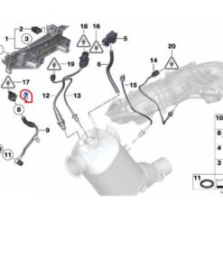 13628507634 BMW F10 N47N Eksoz Basınç Sensörü yeni 8507634