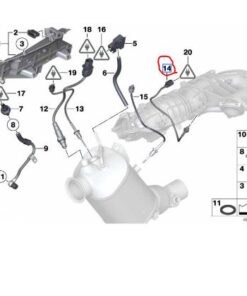 13628576316 BMW F10 B37-B47-B57 Egsoz Gazı Sıcaklık Sensörü yeni 8576316