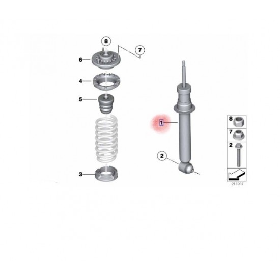 33526789379 BMW F10 ARKA AMORTİSÖR 6789380