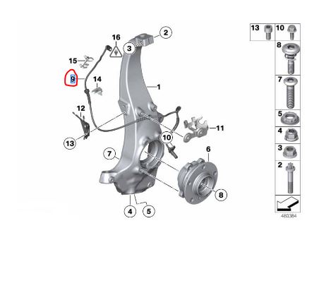 34526784902 BMW F10 XDrive Abs Sensörü Ön orj 6784902