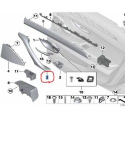 51417225849 BMW F10 Kapı Çekme Kolu Arka Sol orj yeni 7225849
