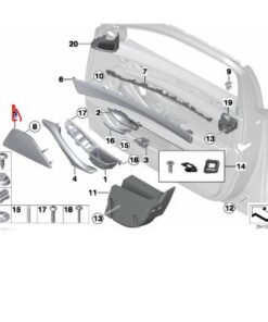 51417225969 Bmw F10 Hoparlör Kapağı Ön Sol Bej yeni orj 7225969
