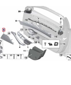 51417225980 Bmw F10 Hoparlör Kapağı Ön Sağ Bej yeni 7225980