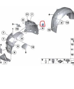51717186723 BMW F10 Sol Ön Davlumbaz (Önün Arkası) orj yeni 7186723
