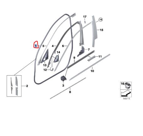 51767182269 BMW F10 Ön Kapı Fitili yeni1 7182269