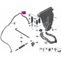 61667178747 BMW F10 Silecek Su Hortum Hattı orj yeni 7178747